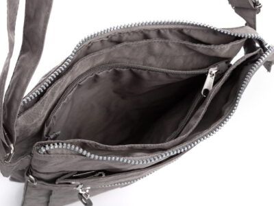 Lekka prostokątna torebka damska materiałowa Bag Street szara - obrazek 9