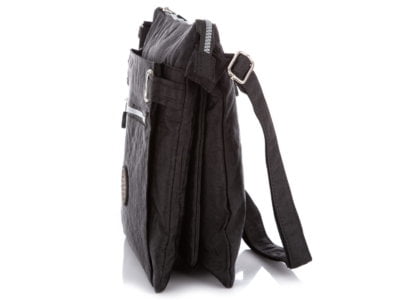 Lekka prostokątna torebka damska materiałowa Bag Street czarna - obrazek 3