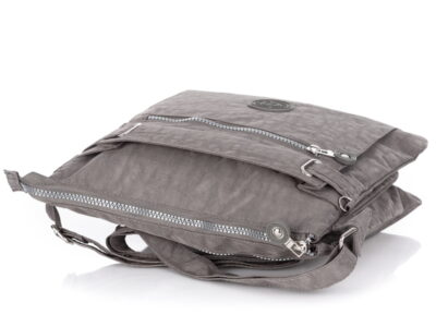 Lekka prostokątna torebka damska materiałowa Bag Street szara - obrazek 5