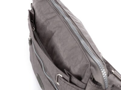 Lekka prostokątna torebka damska materiałowa Bag Street szara - obrazek 8