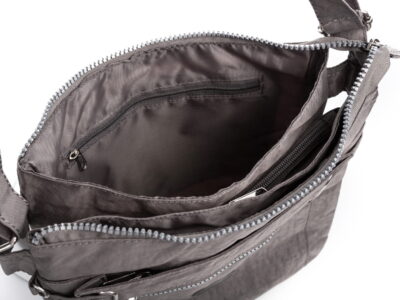 Lekka prostokątna torebka damska materiałowa Bag Street szara - obrazek 11