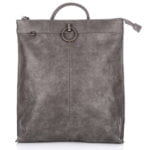 Modny szary plecak damski ze skóry ekologicznej