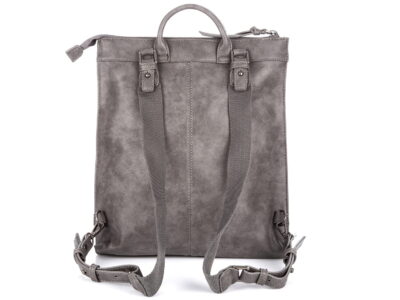 Modny plecak damski ze skóry ekologicznej szary Jennifer Jones - obrazek 4