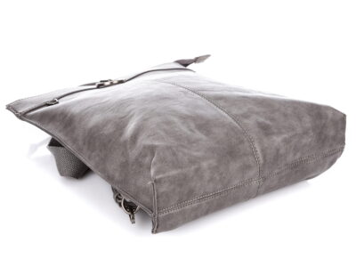 Modny plecak damski ze skóry ekologicznej szary Jennifer Jones - obrazek 6