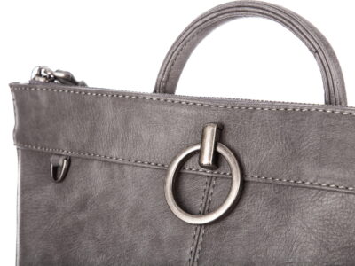 Modny plecak damski ze skóry ekologicznej szary Jennifer Jones - obrazek 8