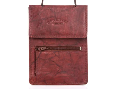 Saszetka paszportówka na szyję ciemno brązowa Bag Street - obrazek 3