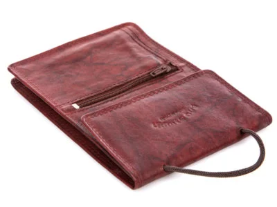 Saszetka paszportówka na szyję ciemno brązowa Bag Street - obrazek 6