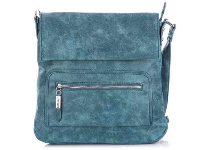 Niebieska torebka damska na ramię z klapką Bag Street