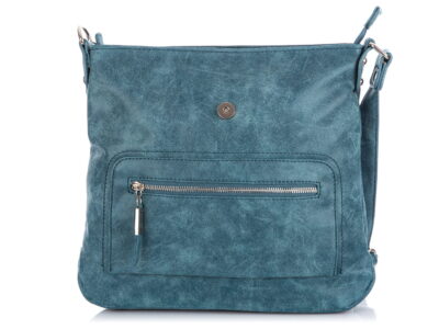 Niebieska torebka damska na ramię z klapką Bag Street - obrazek 3