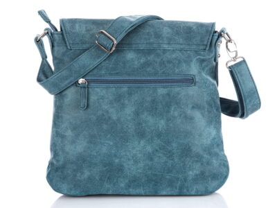 Niebieska torebka damska na ramię z klapką Bag Street - obrazek 4