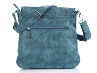 Niebieska torebka damska na ramię z klapką Bag Street - obrazek 4