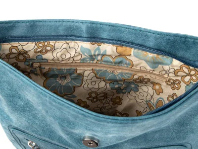 Niebieska torebka damska na ramię z klapką Bag Street - obrazek 9