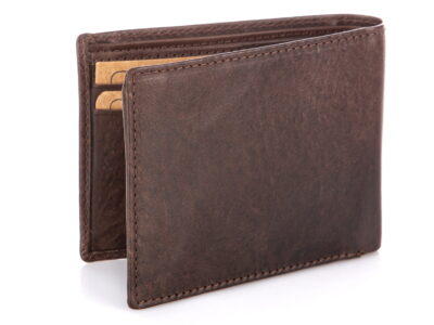 Ciemno brązowy portfel męski skórzany J Jones - obrazek 3