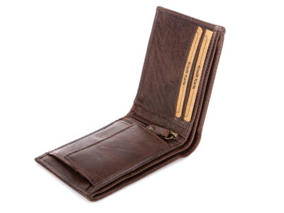 Ciemno brązowy portfel męski skórzany J Jones - obrazek 5
