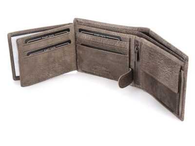 Szary duży portfel męski skórzany z ćwiekami J Jones - obrazek 5