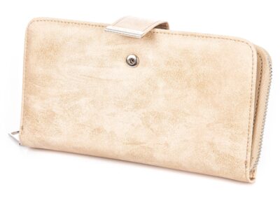 Duży portfel damski w kolorze ecru ze skóry ekologicznej Jennifer Jones - obrazek 3