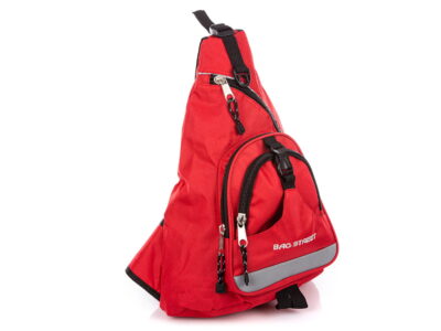 Trójkątny plecak na jedno ramię czerwony Bag Street - obrazek 3