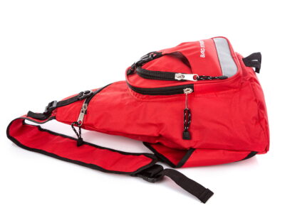 Trójkątny plecak na jedno ramię czerwony Bag Street - obrazek 6