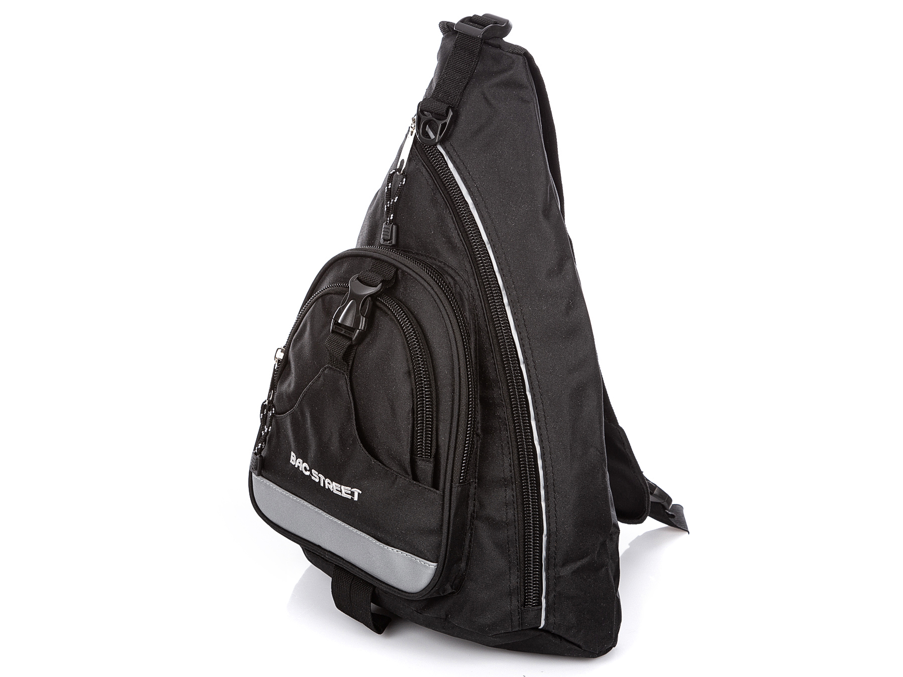 Trójkątny plecak na jedno ramię czarny Bag Street - Ładne Torby.pl