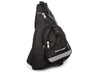 Trójkątny plecak na jedno ramię czarny Bag Street - obrazek 3