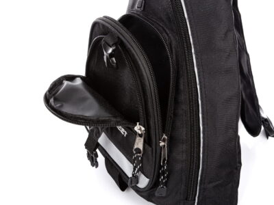 Trójkątny plecak na jedno ramię czarny Bag Street - obrazek 8