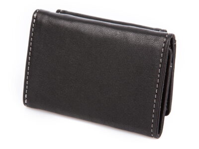 Mały czarny portfel męski skórzany Wild - obrazek 3