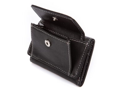 Mały czarny portfel męski skórzany Wild - obrazek 7