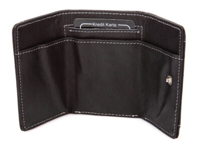 Mały czarny portfel męski skórzany Wild - obrazek 6