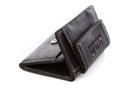 Mały czarny portfel męski skórzany Wild - obrazek 5