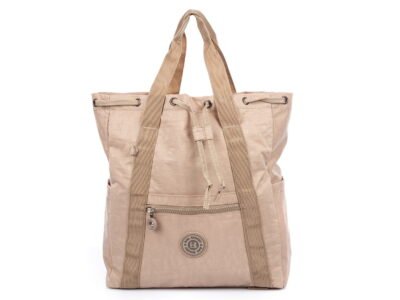 Torebka do ręki i plecak w jednym beżowa Bag Street - obrazek 4