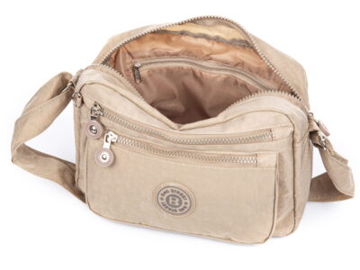 Beżowa nieduża torebka damska turystyczna Bag Street - obrazek 8