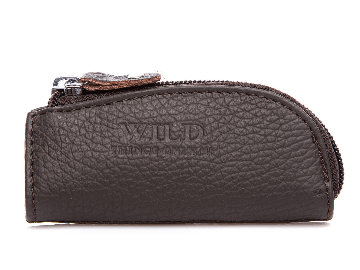 Męskie etui na klucze skórzane brązowe Wild