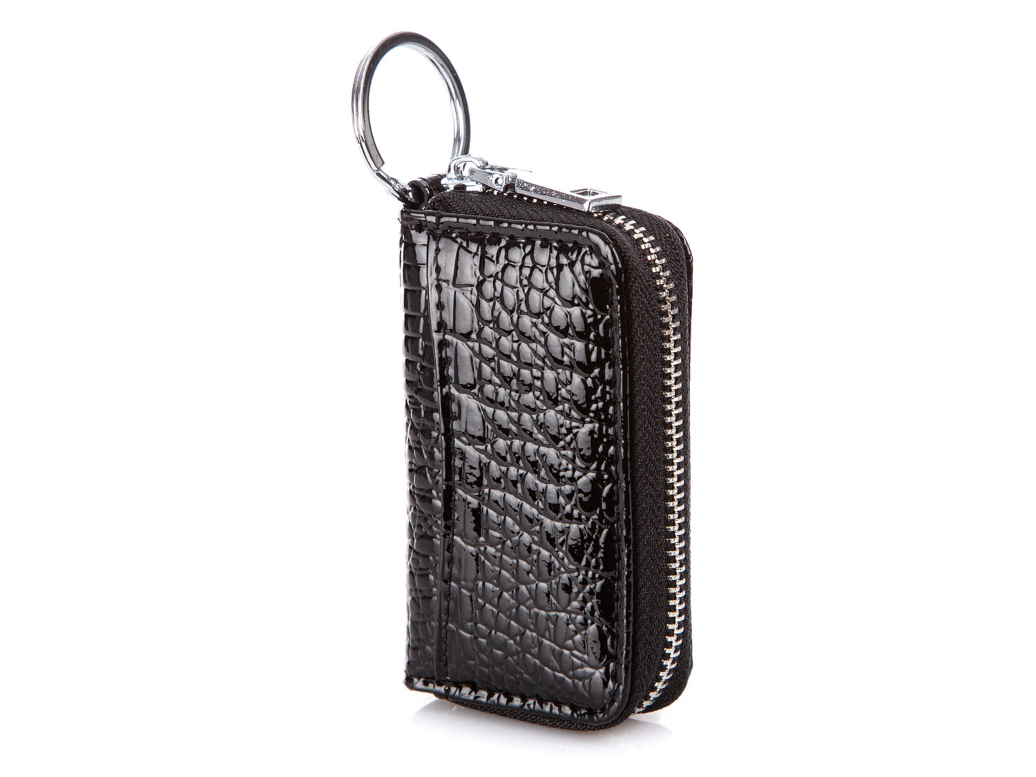 Damskie etui na klucze czarne lakierowane Jennifer Jones