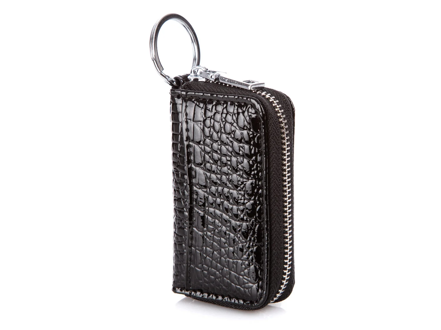 Damskie etui na klucze czarne lakierowane Jennifer Jones