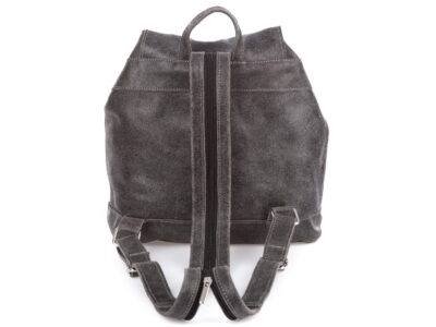 Skórzany plecak damski szary w stylu vintage SERGEJ - obrazek 6