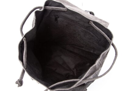 Skórzany plecak damski szary w stylu vintage SERGEJ - obrazek 14