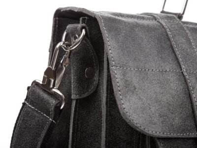 Skórzana torba męska A4 szara w stylu vintage SERGEJ - obrazek 18