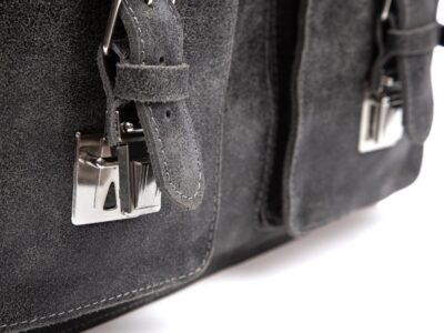 Skórzana torba męska A4 szara w stylu vintage SERGEJ - obrazek 13