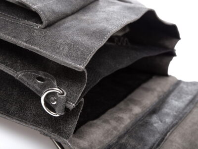 Skórzana torba męska A4 szara w stylu vintage SERGEJ - obrazek 14