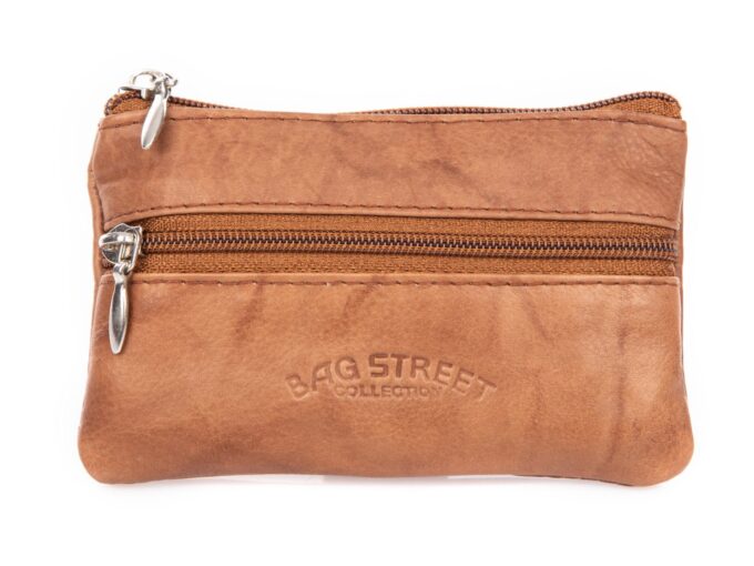 Saszetka skórzana na klucze jasny brąz Bag Street