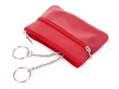 Czerwona skórzana saszetka na klucze Bag Street - obrazek 3