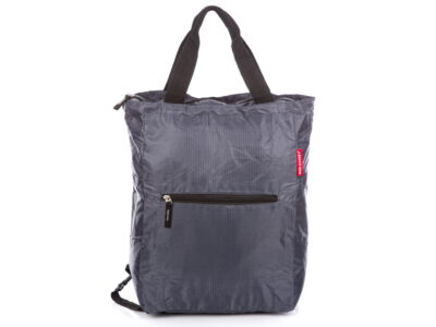 Torba i plecak w jednym składana do małej saszetki szara - obrazek 3