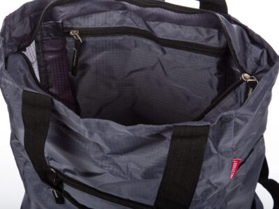 Torba i plecak w jednym składana do małej saszetki szara - obrazek 5