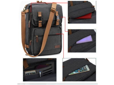 Plecako torba na laptopa 17,3" cala vintage z USB ZAGATTO ZG244 - obrazek 10