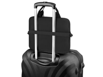 Biznesowa torba na laptopa czarna slim 15,6" ZAGATTO ZG89 - obrazek 3