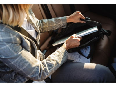 Biznesowa torba na laptopa szara slim 15,6" ZAGATTO ZG88 - obrazek 4