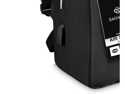 Czarny plecak z USB Zagatto On the move ZG15 - obrazek 4