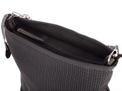 Miejska torba damska czarna ażurowa Jennifer Jones - obrazek 5