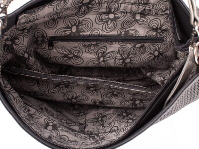 Miejska torba damska czarna ażurowa Jennifer Jones - obrazek 8