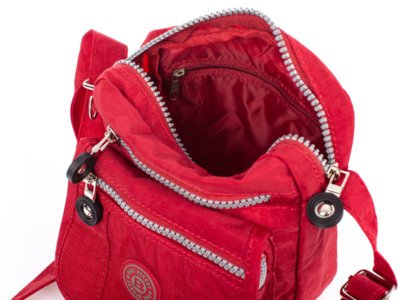 Mała czerwona torebka damska materiałowa Bag Street - obrazek 3